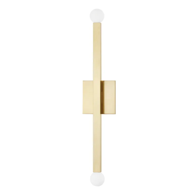 Dona 2-Light Wall Sconce in Aged Brass 4.5W x 23.75H