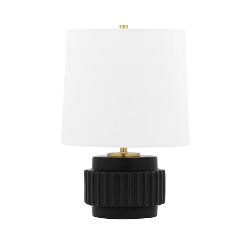 Kalani 1-Light Table Lamp in Matte Black 9.25W x 14H