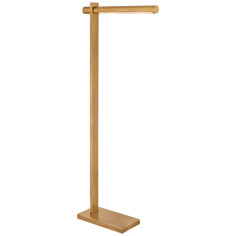 Kelly Wearstler Axis Pharmacy Floor Lamp in Antique-Burnished Brass W6" x H45"