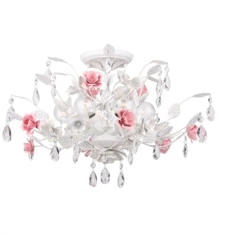 Lola 20'' Wet White Semi Flush Mount White 20"W x 12.5"H x 20"D