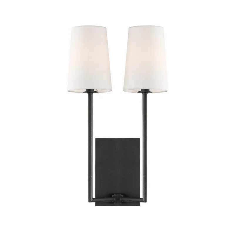 Lena 10'' Black Forged Sconce Black 10"W x 18"H x 7"D