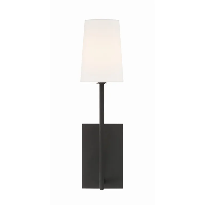 Lena 4.5'' Black Forged Sconce Black 4.5"W x 18"H x 7"D