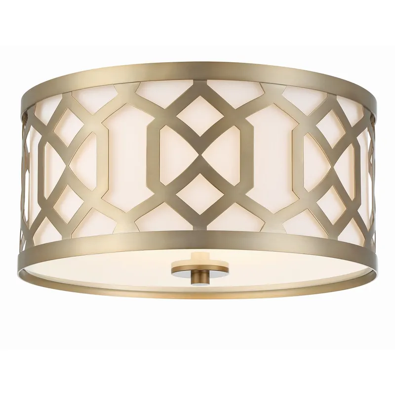 Libby Langdon Jennings 16.25'' Aged Brass Flush Mount Gold 16.25"W x 8.75"H x 16.25"D