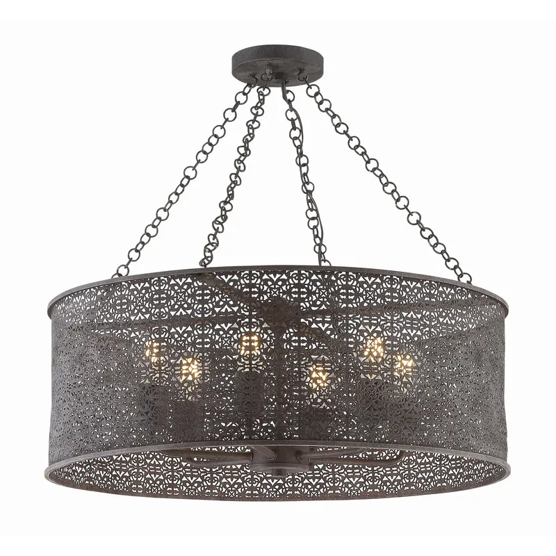 Jasmine 25'' Forged Bronze Chandelier Bronze 25"W x 9"H x 25"D
