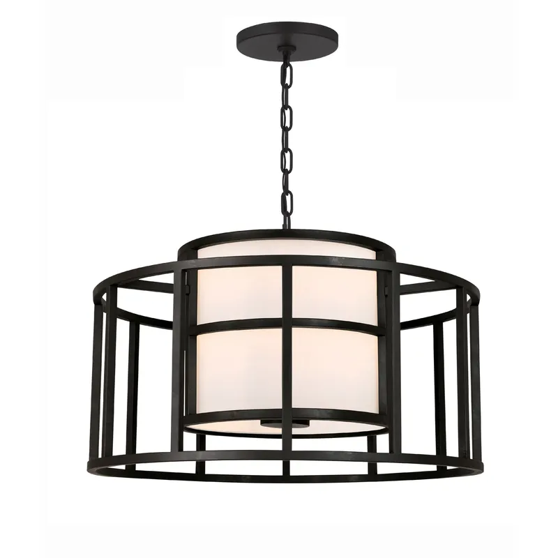 Brian Patrick Flynn Hulton 25'' Matte Black Chandelier Black 25"W x 16"H x 25"D