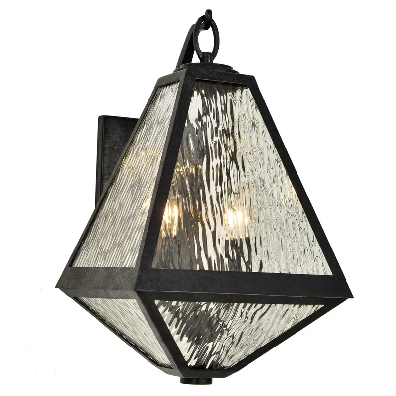 Brian Patrick Flynn Glacier 11'' Black Charcoal Outdoor Sconce Black 11"W x 16.75"H x 12"D