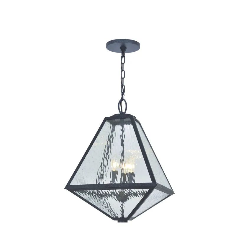 Brian Patrick Flynn Glacier 14'' Black Charcoal Outdoor Pendant Black 14"W x 21"H x 14"D