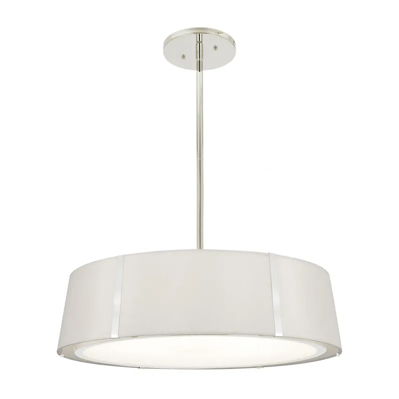 Fulton 24'' Polished Nickel Pendant Silver 24"W x 12.25"H x 24"D