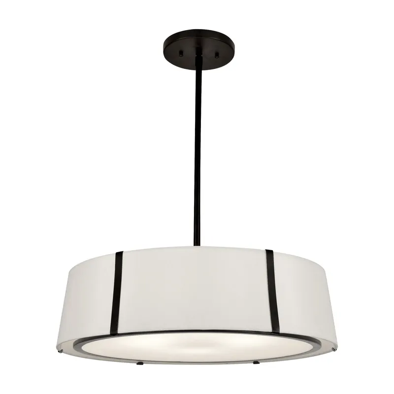 Fulton 24'' Black Pendant Black 24"W x 12.25"H x 24"D