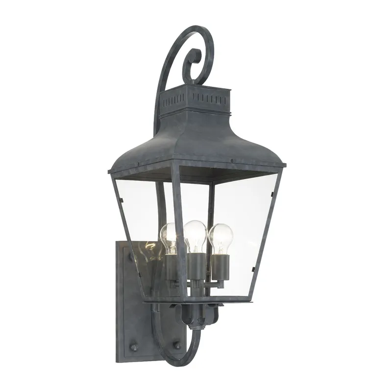 Dumont 12'' Graphite Outdoor Sconce Black 12"W x 32.25"H x 14.5"D