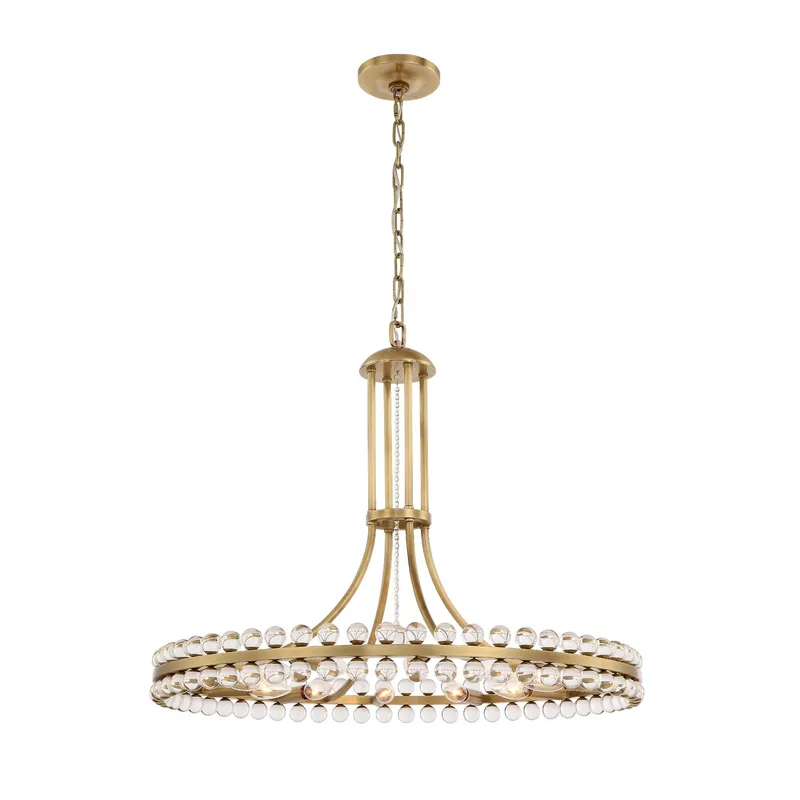 Clover 28.75'' Aged Brass Chandelier Gold 28.75"W x 24.5"H x 28.75"D