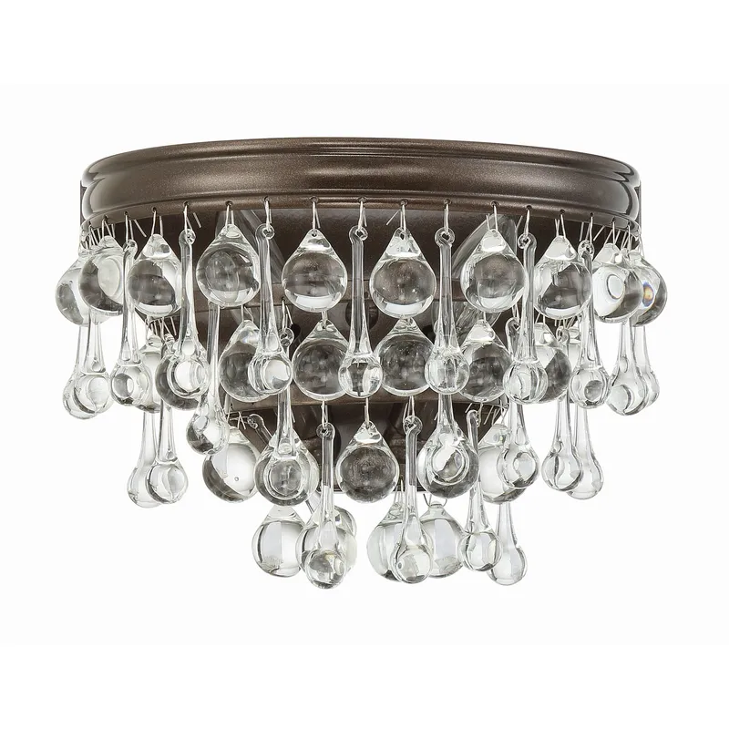 Calypso 10.75'' Crystal Teardrop Vibrant Bronze Sconce Bronze 10.75"W x 7.25"H x 6.25"D