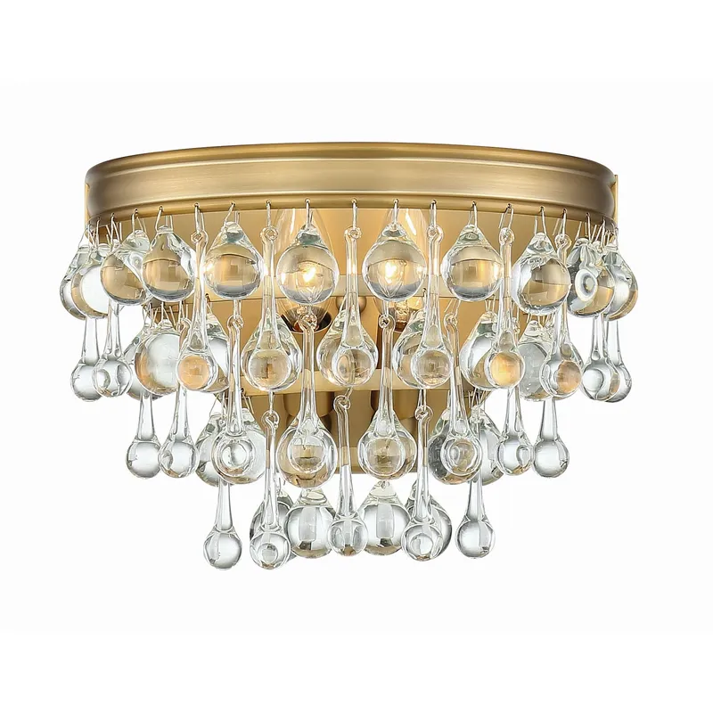 Calypso 10.75'' Crystal Teardrop Vibrant Gold Sconce Gold 10.75"W x 7.25"H x 6.25"D