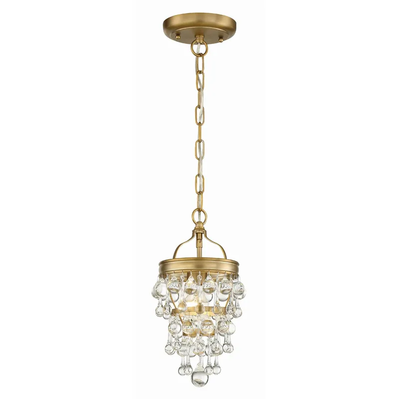 Calypso 7.25'' Crystal Teardrop Vibrant Gold Chandelier Gold 7.25"W x 13.75"H x 7.25"D