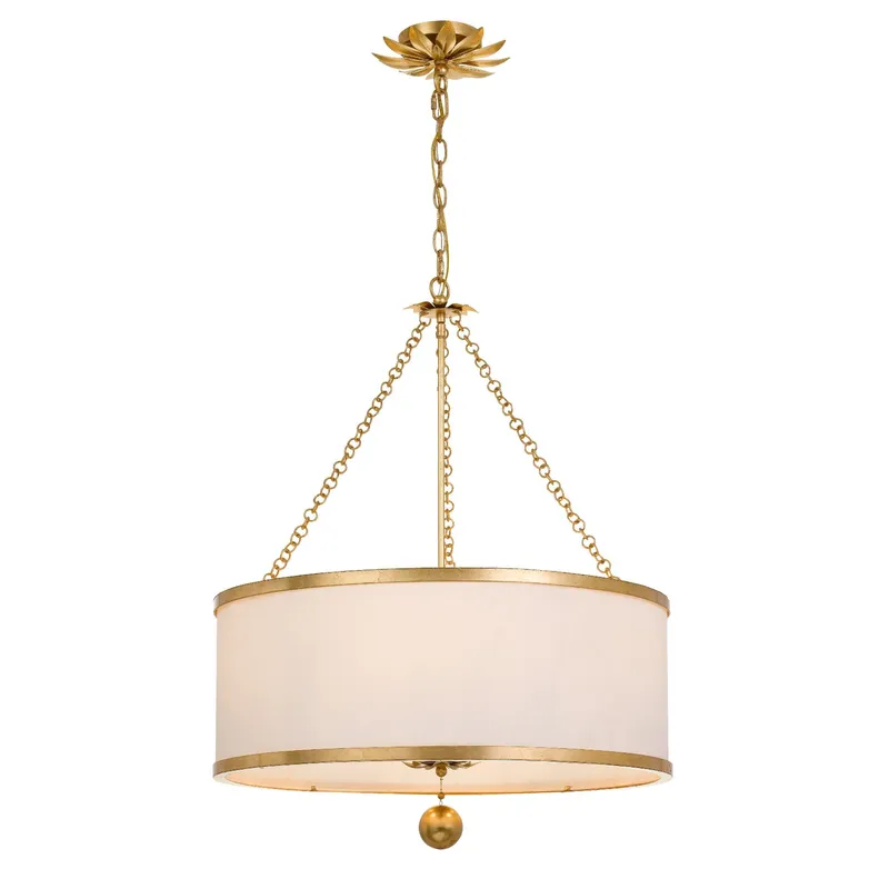 Broche 24'' Antique Gold Chandelier Gold 24"W x 31"H x 24"D