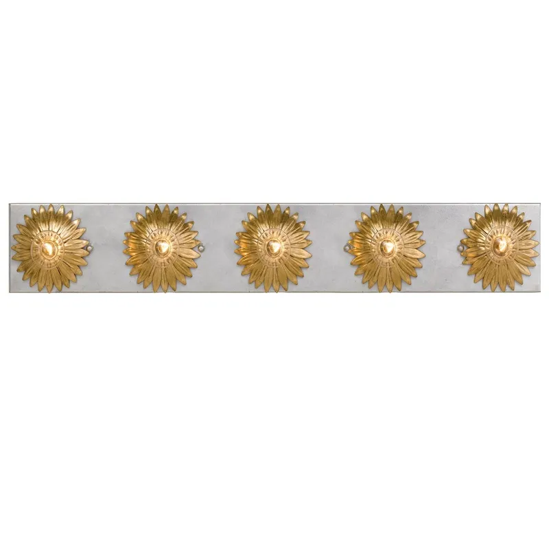 Broche 31'' Antique Gold + Antique Silver Bathroom Vanity Gold 31"W x 4.5"H x 5"D