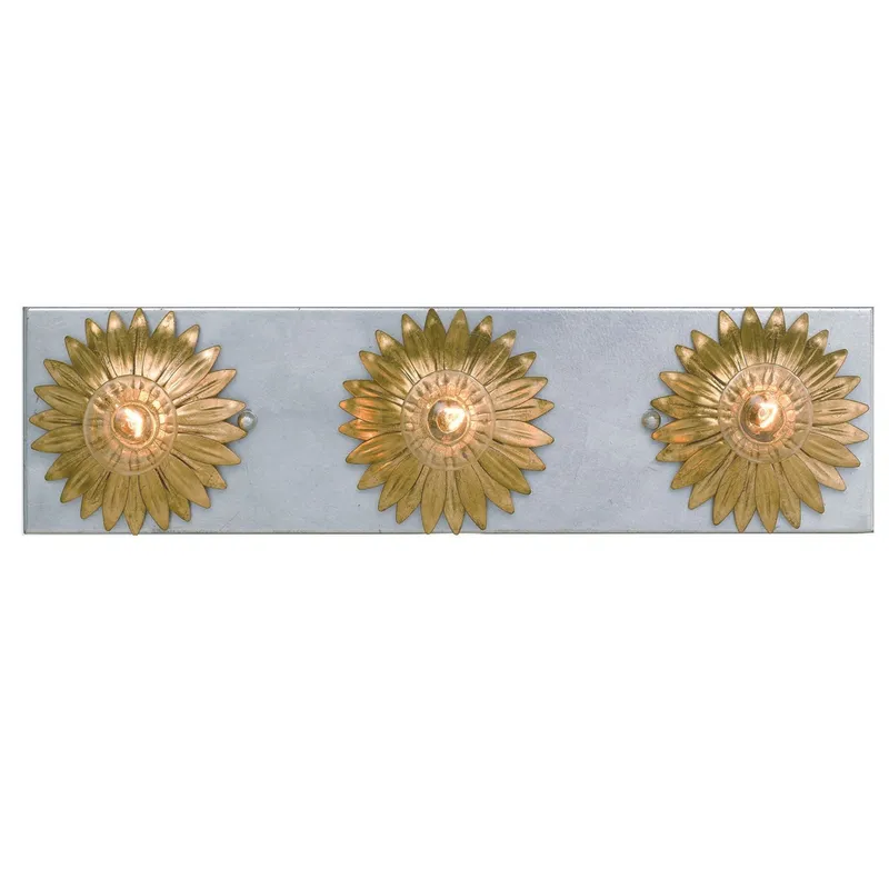 Broche 18'' Antique Gold + Antique Silver Bathroom Vanity Gold 18"W x 4.5"H x 5"D