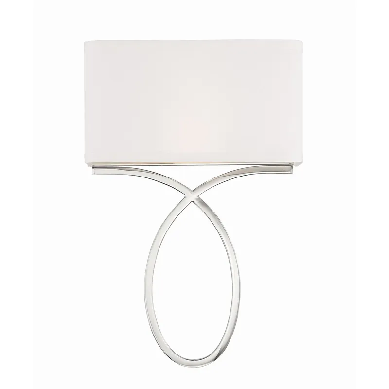 Brinkley 10'' Polished Nickel Sconce Silver 10"W x 15"H x 4"D