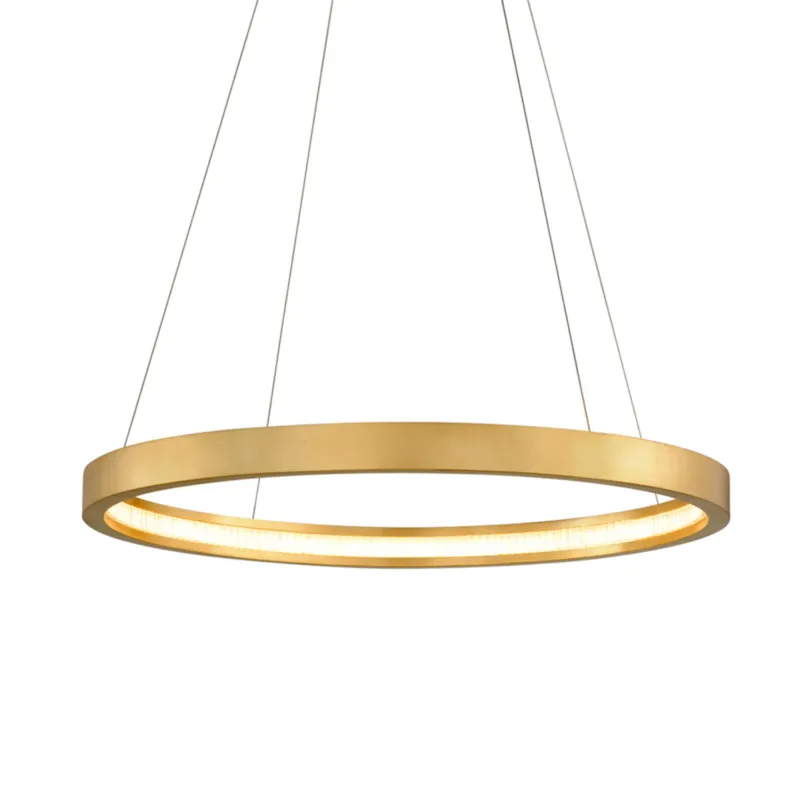 Jasmine 1-Light Chandelier in Gold Leaf 36W x 2.5H