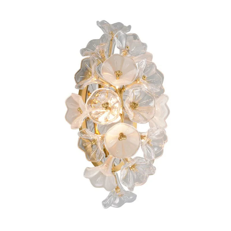 Jasmine 1-Light Wall Sconce in Gold Leaf 9W x 18H