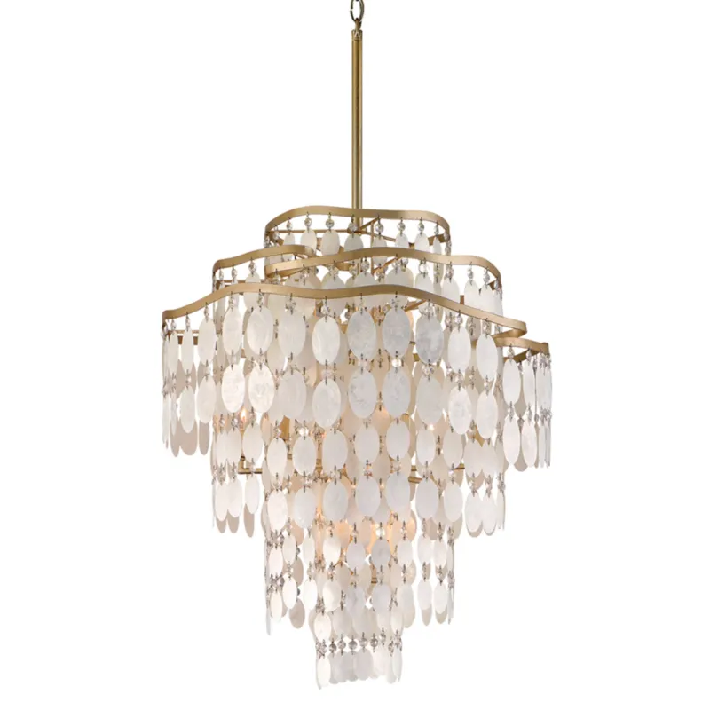 Dolce 12-Light Chandelier in Champagne Leaf 24L x 24W x 30.75H