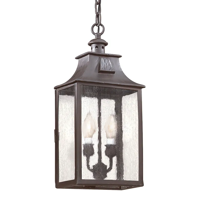 Newton 2-Light Exterior Lantern in Soft Off Black 5.5L x 9W x 19H