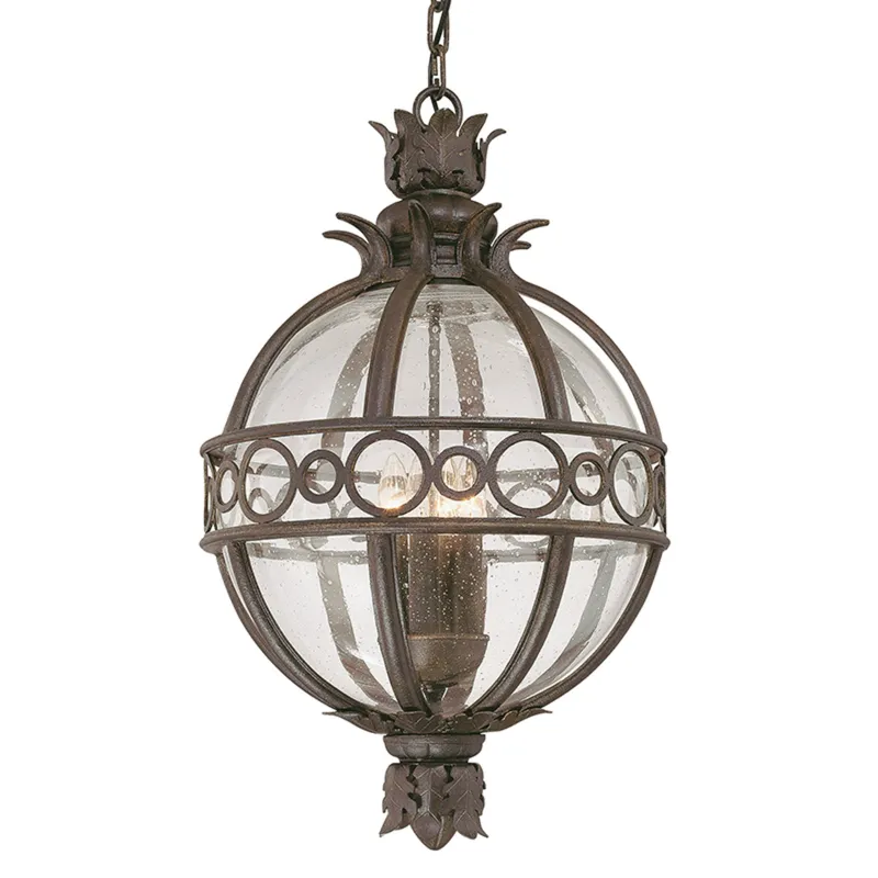 Campanile 3-Light Exterior Lantern in French Iron 13.75W x 23.5H