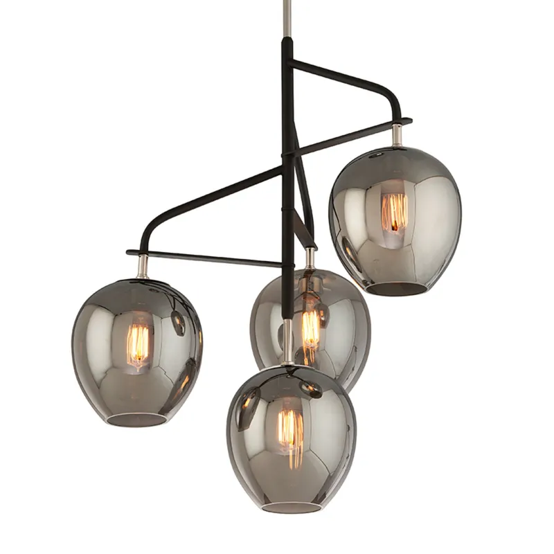 Odyssey 4-Light Chandelier in Texture Black 29W x 34.5H