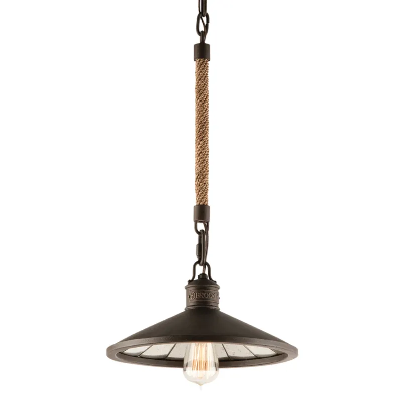 Brooklyn 1-Light Pendant in Heritage Bronze 12W x 8.25H