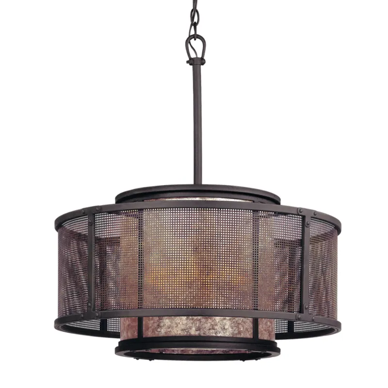 Copper Mountain 6-Light Chandelier in Bronze 26W x 29H