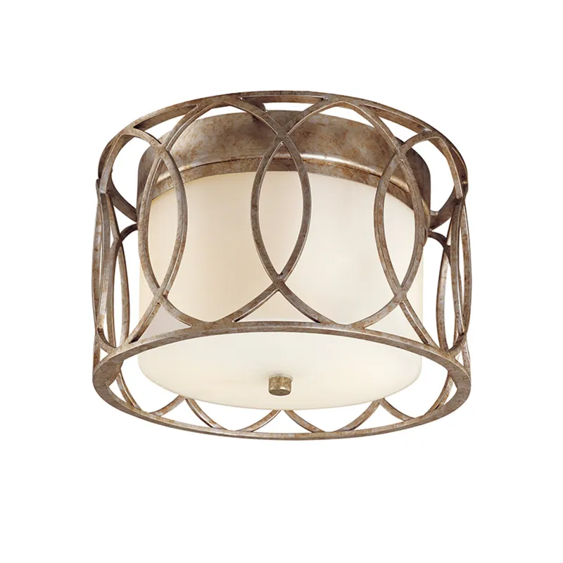Sausalito 2-Light Flush Mount in Silver Gold 12.25W x 7.5H