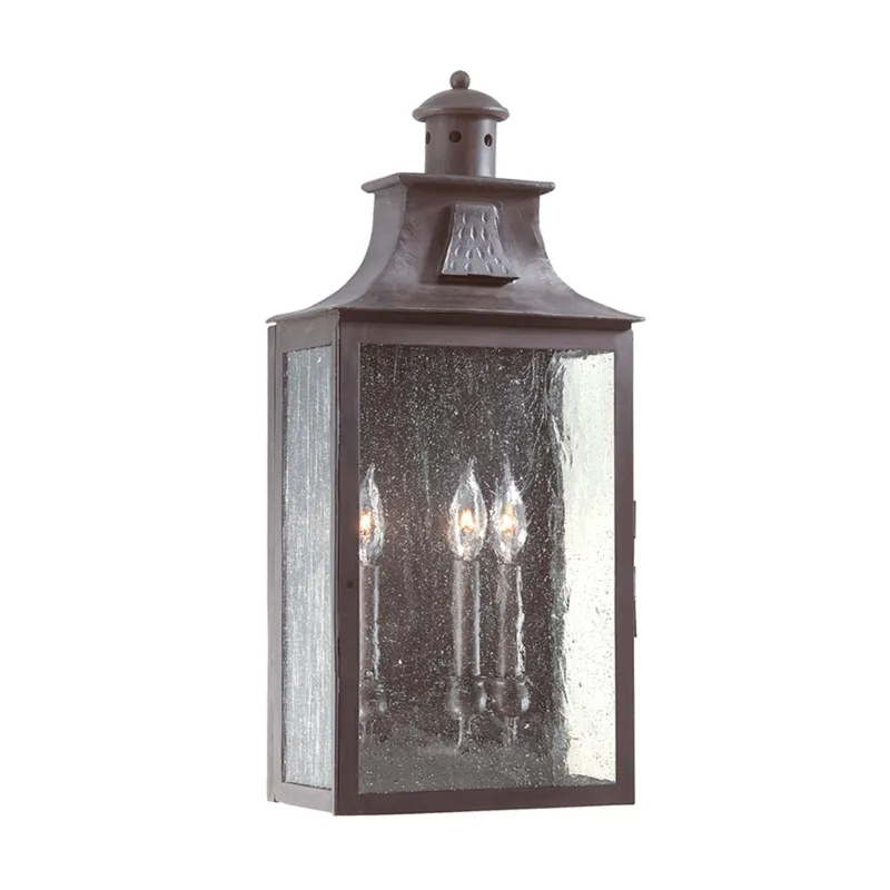 Newton 3-Light Exterior Wall Sconce in Soft Off Black 11W x 23.75H
