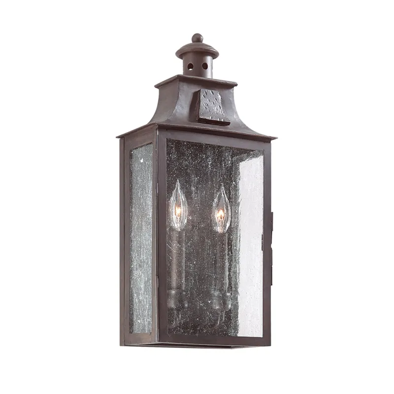 Newton 2-Light Exterior Wall Sconce in Soft Off Black 8.75W x 20.5H