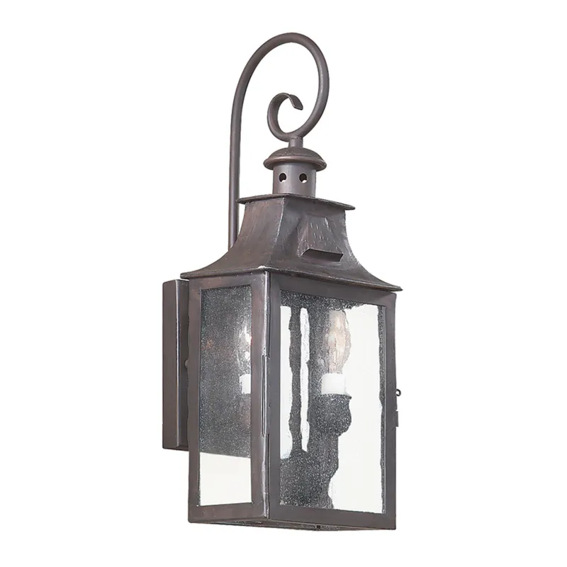 Newton 2-Light Exterior Wall Sconce in Soft Off Black 7W x 17.5H