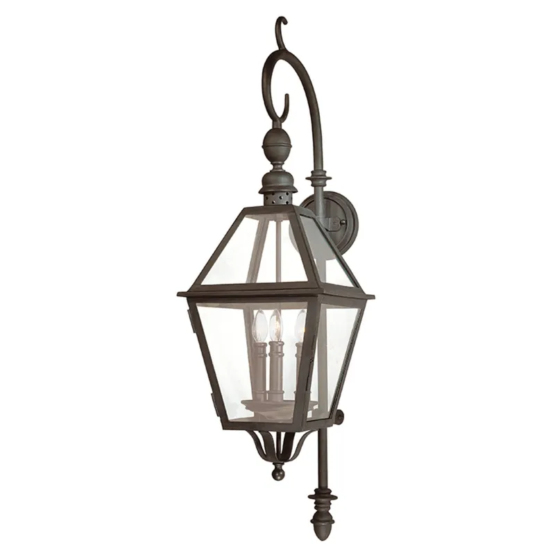Townsend 3-Light Exterior Wall Sconce in Texture Black 11W x 39.5H