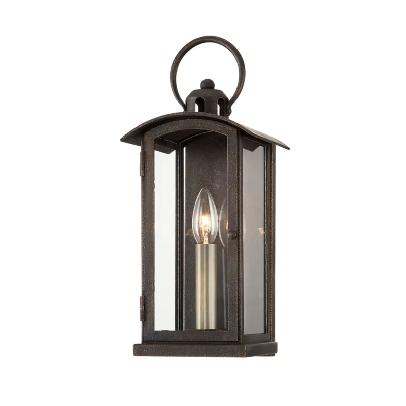 Chaplin 1-Light Exterior Wall Sconce in Vintage Bronze 6.5W x 15.5H
