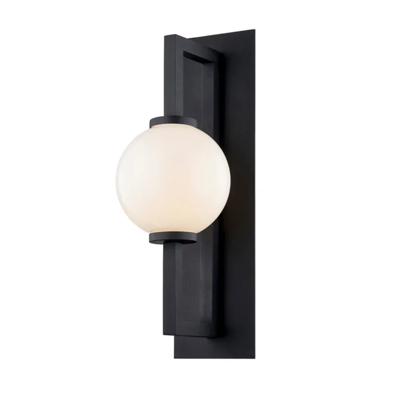Darwin 1-Light Exterior Wall Sconce in Texture Black 10W x 29.5H
