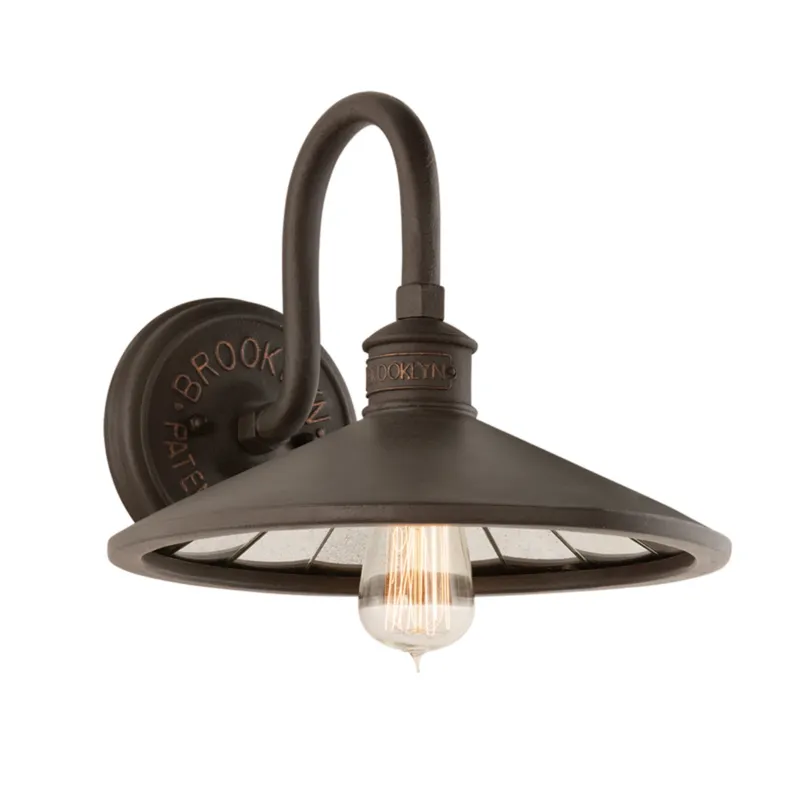 Brooklyn 1-Light Wall Sconce in Heritage Bronze 12W x 12H