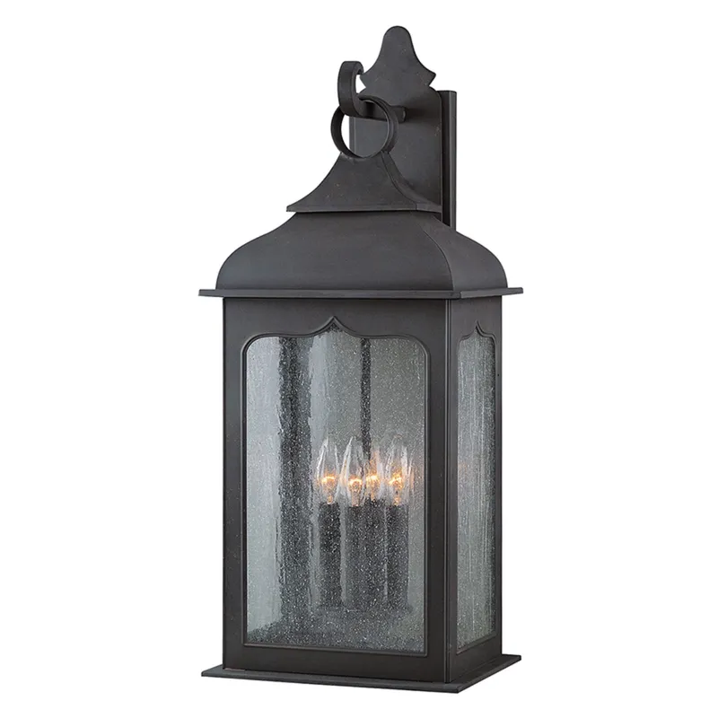 Henry Street 4-Light Exterior Wall Sconce in Textured Bronze 11W x 26.75H
