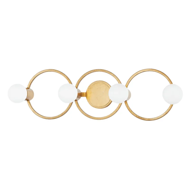 Hope 4-Light Bath and Vanity in Gold Leaf 28W x 8.25H