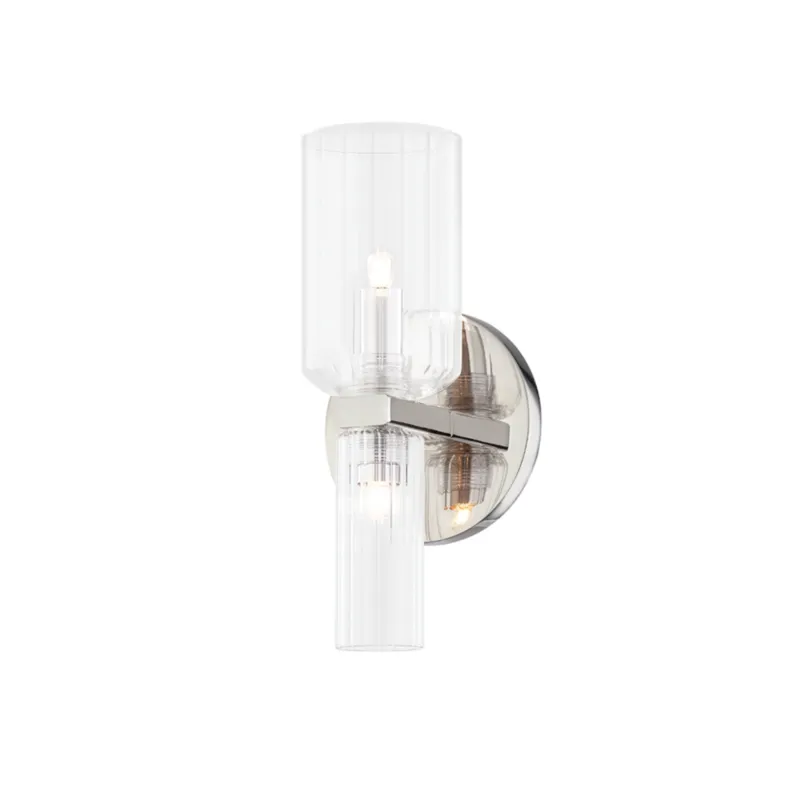Tabitha 2-Light Wall Sconce in Polished Nickel 4.75W x 10.25H