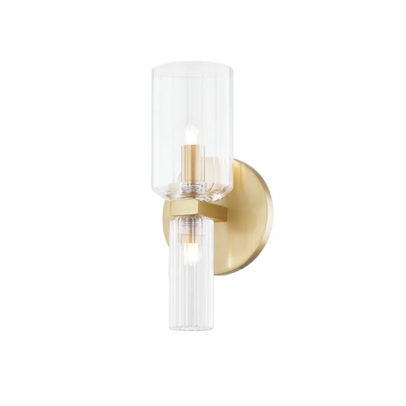 Tabitha 2-Light Wall Sconce in Aged Brass 4.75W x 10.25H