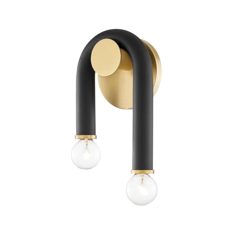 Whit 2-Light Wall Sconce in Aged Brass 6.5W x 11H