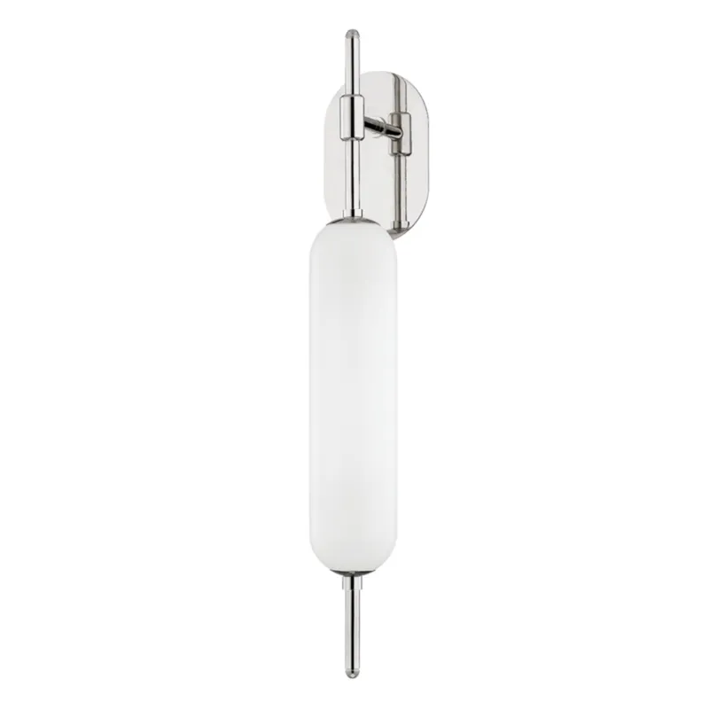 Miley 1-Light Wall Sconce in Polished Nickel 4.75W x 29.5H