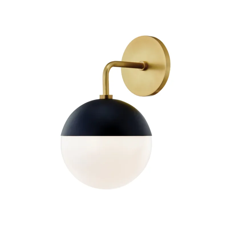 Renee 1-Light Wall Sconce in Aged Brass 6.75W x 11.75H