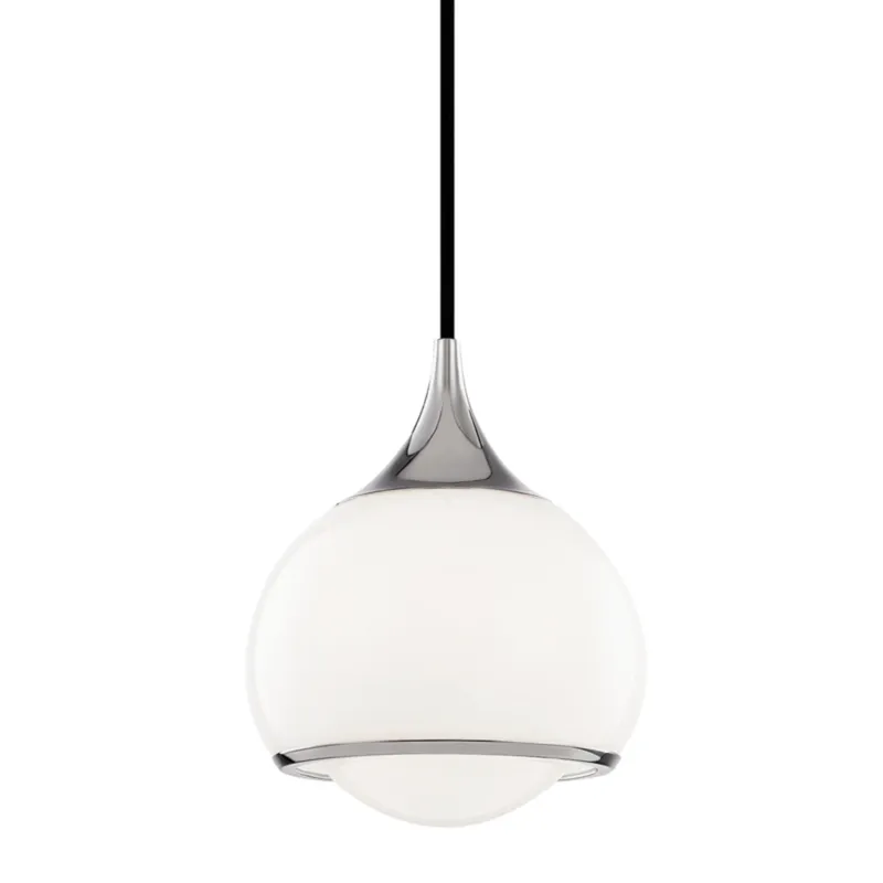 Reese 1-Light Pendant in Polished Nickel 6.75W x 8.25H