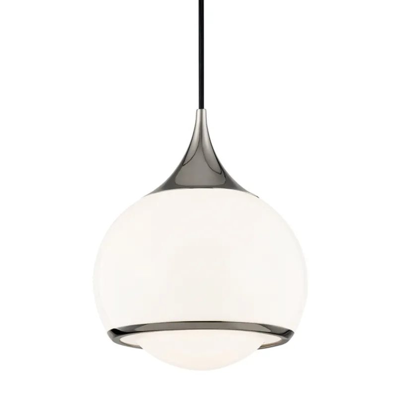 Reese 1-Light Pendant in Polished Nickel 10W x 11.5H