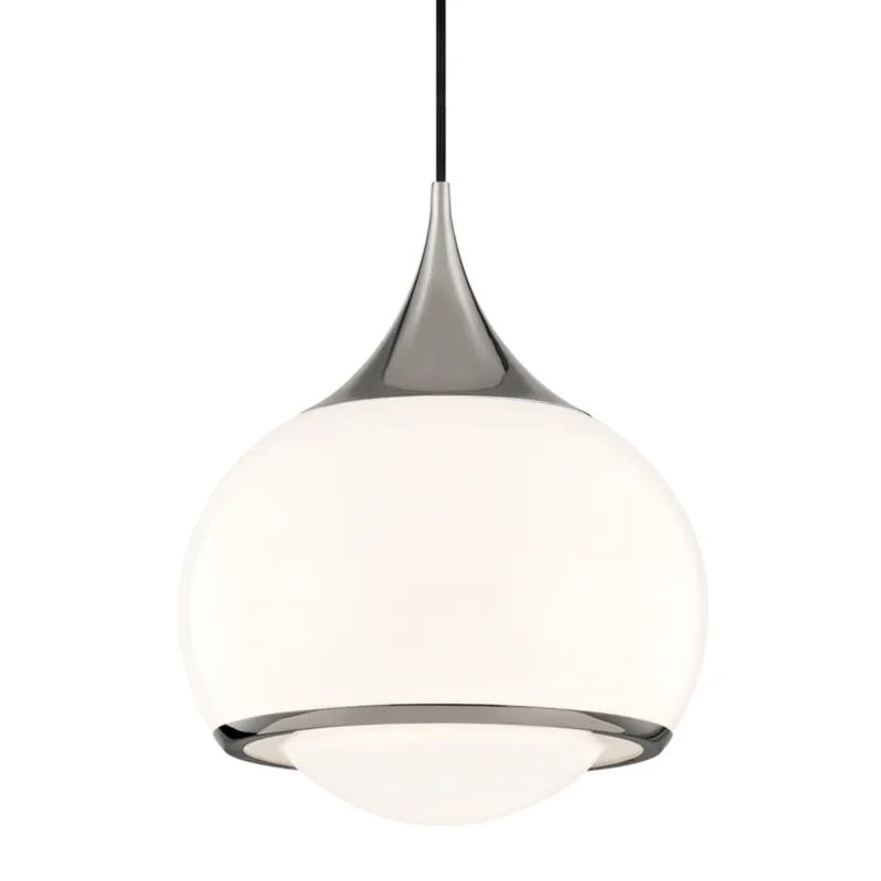 Reese 1-Light Pendant in Polished Nickel 14W x 17.25H