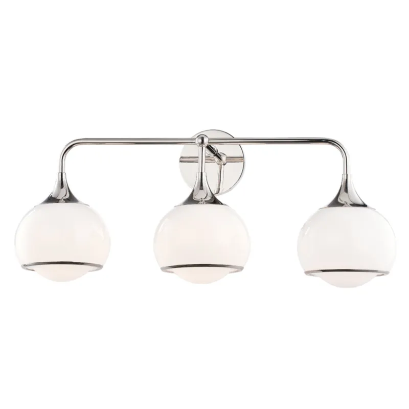 Reese 3-Light Bath and Vanity in Polished Nickel 26.75W x 11.25H