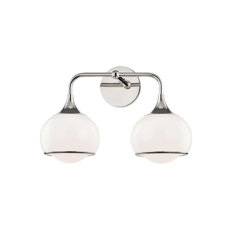 Reese 2-Light Bath and Vanity in Polished Nickel 16.75W x 11.25H